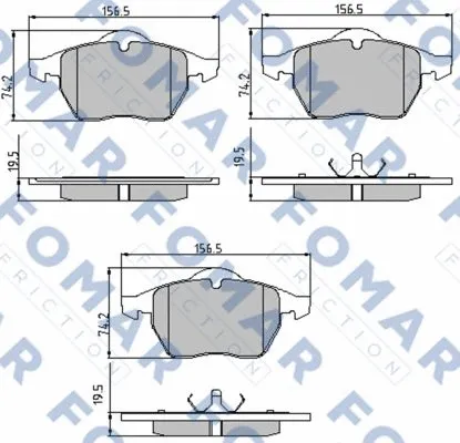 FO 838181 FOMAR Friction Комплект тормозных колодок, дисковый тормоз (фото 1)