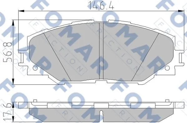 FO 838881 FOMAR Friction Комплект тормозных колодок, дисковый тормоз (фото 1)