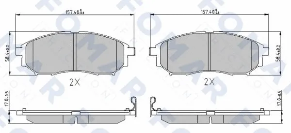 FO 846181 FOMAR Friction Комплект тормозных колодок, дисковый тормоз (фото 1)