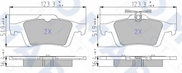 FO 846881 FOMAR Friction Комплект тормозных колодок, дисковый тормоз (фото 1)