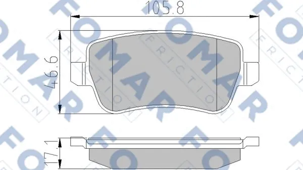 FO 847181 FOMAR Friction Комплект тормозных колодок, дисковый тормоз (фото 1)