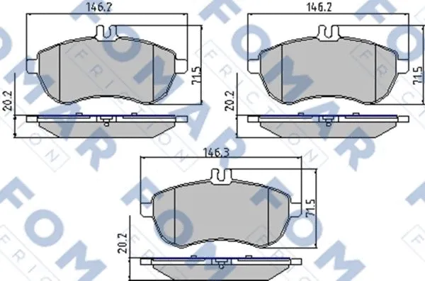 FO 848881 FOMAR Friction Комплект тормозных колодок, дисковый тормоз (фото 1)