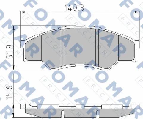 FO 872581 FOMAR Friction Комплект тормозных колодок, дисковый тормоз (фото 1)