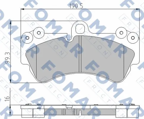 FO 891581 FOMAR Friction Комплект тормозных колодок, дисковый тормоз (фото 1)