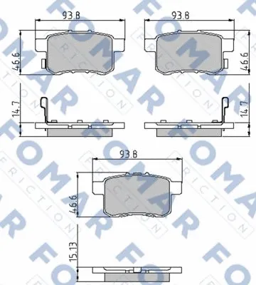 FO 891981 FOMAR Friction Комплект тормозных колодок, дисковый тормоз (фото 1)