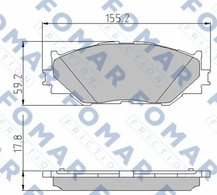 FO 892381 FOMAR Friction Комплект тормозных колодок, дисковый тормоз (фото 1)