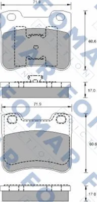 FO 900681 FOMAR Friction Комплект тормозных колодок, дисковый тормоз (фото 1)