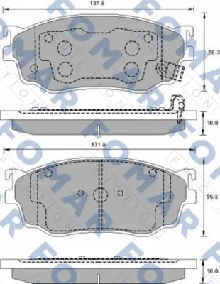 FO 903381 FOMAR Friction Комплект тормозных колодок, дисковый тормоз (фото 1)