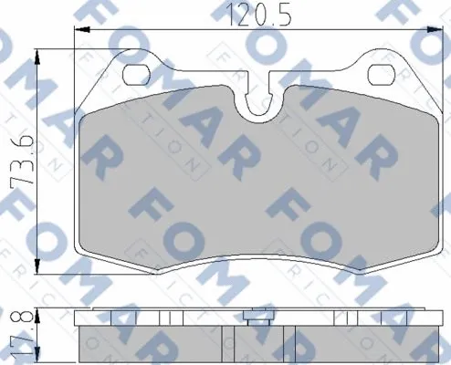 FO 904981 FOMAR Friction Комплект тормозных колодок, дисковый тормоз (фото 1)