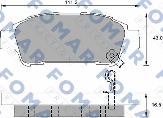 FO 907481 FOMAR Friction Комплект тормозных колодок, дисковый тормоз (фото 1)