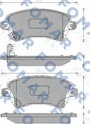 FO 908981 FOMAR Friction Комплект тормозных колодок, дисковый тормоз (фото 1)