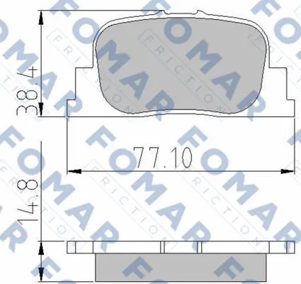 FO 909181 FOMAR Friction Комплект тормозных колодок, дисковый тормоз (фото 1)