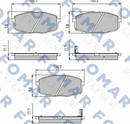 FO 912181 FOMAR Friction Комплект тормозных колодок, дисковый тормоз (фото 1)