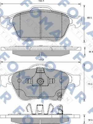 FO 913481 FOMAR Friction Комплект тормозных колодок, дисковый тормоз (фото 1)