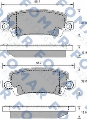 FO 914181 FOMAR Friction Комплект тормозных колодок, дисковый тормоз (фото 1)