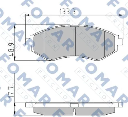FO 923181 FOMAR Friction Комплект тормозных колодок, дисковый тормоз (фото 1)