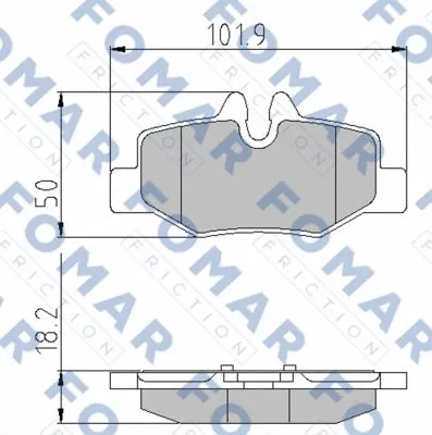 FO 924781 FOMAR Friction Комплект тормозных колодок, дисковый тормоз (фото 1)