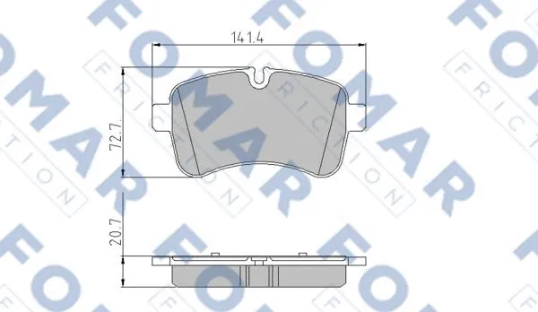 FO 925581 FOMAR Friction Комплект тормозных колодок, дисковый тормоз (фото 1)