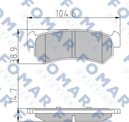 FO 929781 FOMAR Friction Комплект тормозных колодок, дисковый тормоз (фото 1)