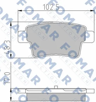 FO 929881 FOMAR Friction Комплект тормозных колодок, дисковый тормоз (фото 1)