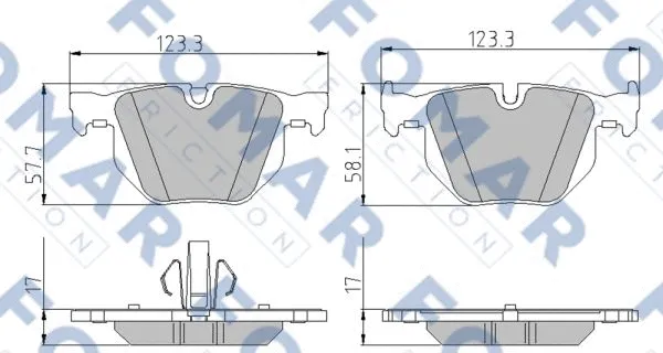 FO 930181 FOMAR Friction Комплект тормозных колодок, дисковый тормоз (фото 1)