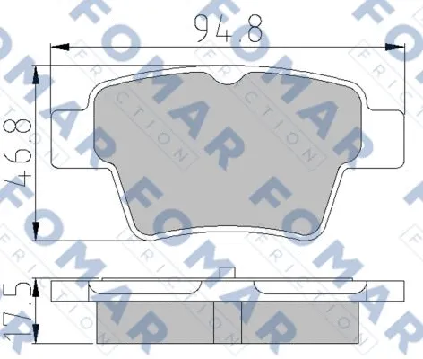 FO 930581 FOMAR Friction Комплект тормозных колодок, дисковый тормоз (фото 1)