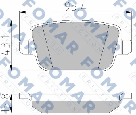 FO 930781 FOMAR Friction Комплект тормозных колодок, дисковый тормоз (фото 1)