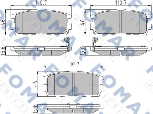 FO 930981 FOMAR Friction Комплект тормозных колодок, дисковый тормоз (фото 1)