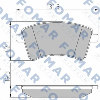 FO 931381 FOMAR Friction Комплект тормозных колодок, дисковый тормоз (фото 1)