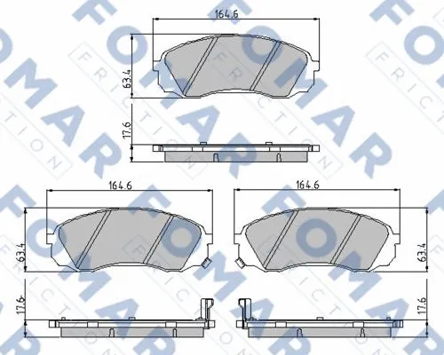 FO 933381 FOMAR Friction Комплект тормозных колодок, дисковый тормоз (фото 1)