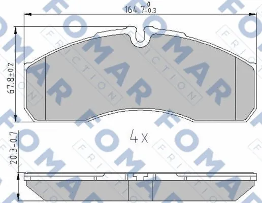 FO 933581 FOMAR Friction Комплект тормозных колодок, дисковый тормоз (фото 1)