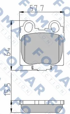 FO 934481 FOMAR Friction Комплект тормозных колодок, дисковый тормоз (фото 1)