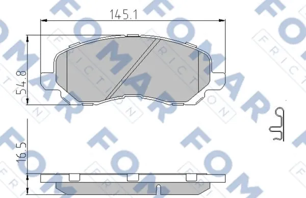 FO 935881 FOMAR Friction Комплект тормозных колодок, дисковый тормоз (фото 1)