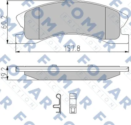 FO 937581 FOMAR Friction Комплект тормозных колодок, дисковый тормоз (фото 1)