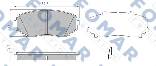 FO 957681 FOMAR Friction Комплект тормозных колодок, дисковый тормоз (фото 1)