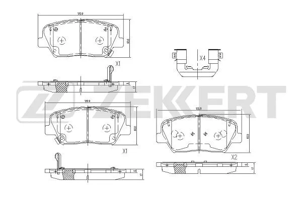 BS-1094 ZEKKERT Комплект тормозных колодок, дисковый тормоз (фото 1)