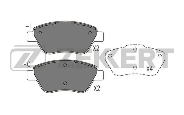 BS-1201 ZEKKERT Комплект тормозных колодок, дисковый тормоз (фото 1)