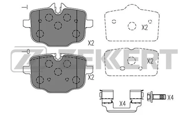 BS-1324 ZEKKERT Комплект тормозных колодок, дисковый тормоз (фото 1)