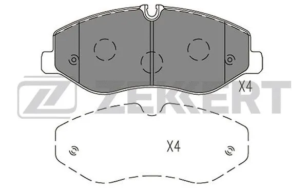 BS-1419 ZEKKERT Комплект тормозных колодок, дисковый тормоз (фото 1)