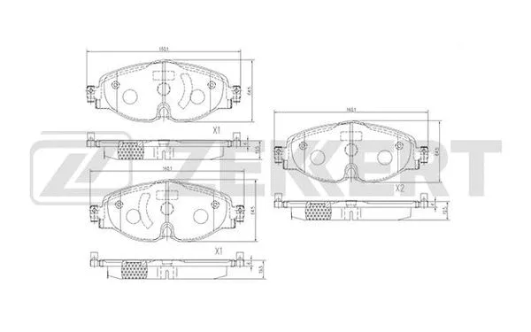 BS-1427 ZEKKERT Комплект тормозных колодок, дисковый тормоз (фото 1)