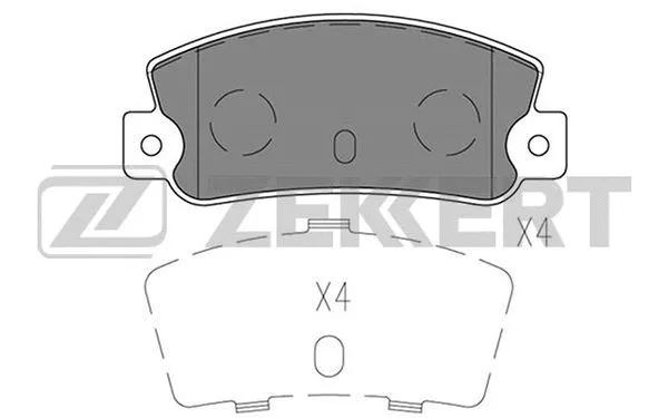 BS-1519 ZEKKERT Комплект тормозных колодок, дисковый тормоз (фото 1)