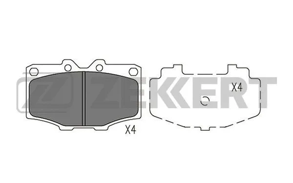 BS-2100 ZEKKERT Комплект тормозных колодок, дисковый тормоз (фото 1)