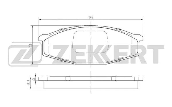 BS-2150 ZEKKERT Комплект тормозных колодок, дисковый тормоз (фото 1)