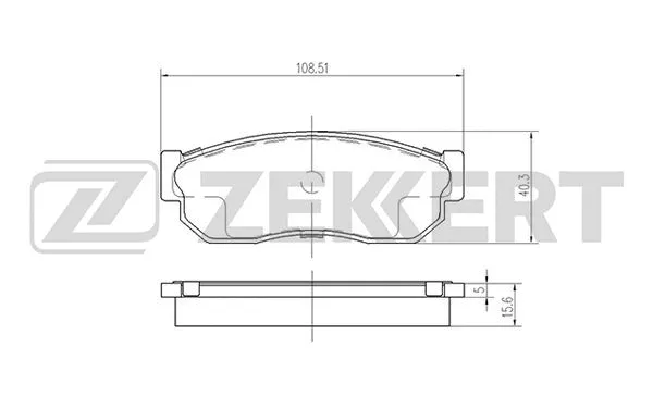 BS-2156 ZEKKERT Комплект тормозных колодок, дисковый тормоз (фото 1)