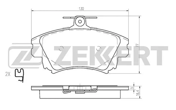 BS-2230 ZEKKERT Комплект тормозных колодок, дисковый тормоз (фото 1)