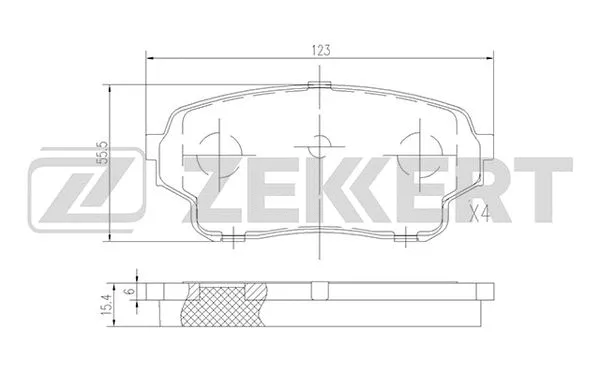 BS-2430 ZEKKERT Комплект тормозных колодок, дисковый тормоз (фото 1)