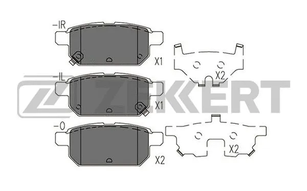 BS-2433 ZEKKERT Комплект тормозных колодок, дисковый тормоз (фото 1)