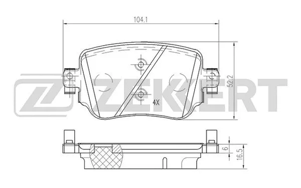 BS-2446 ZEKKERT Комплект тормозных колодок, дисковый тормоз (фото 1)