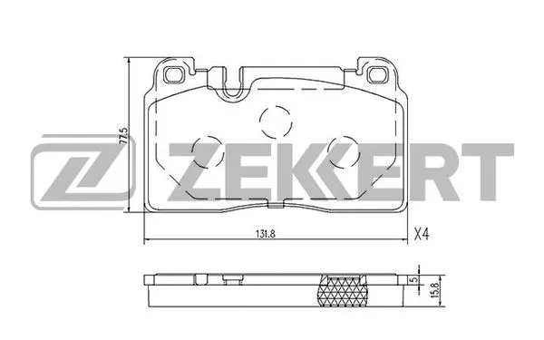 BS-2456 ZEKKERT Комплект тормозных колодок, дисковый тормоз (фото 1)