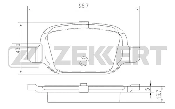 BS-2463 ZEKKERT Комплект тормозных колодок, дисковый тормоз (фото 1)